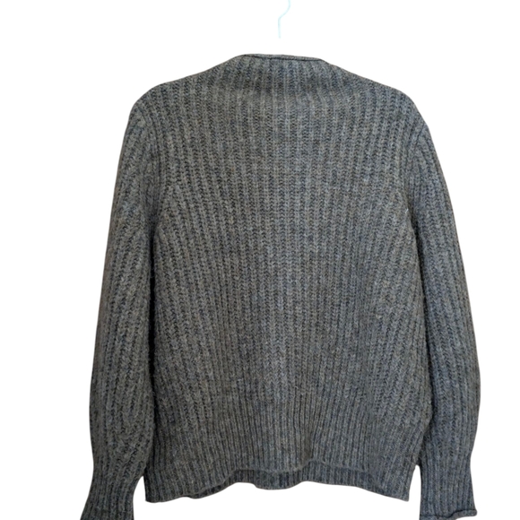 Madewell Ribbed Knit Crewneck Brown Sweater - Picture 2 of 4